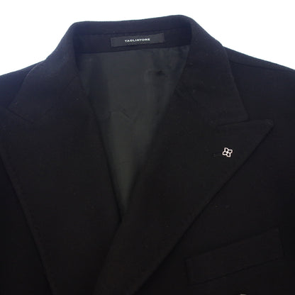 Used TAGLIATORE Double Chester Coat Wool x Cashmere Men's Size 48 Black TAGLIATORE [AFA2] 