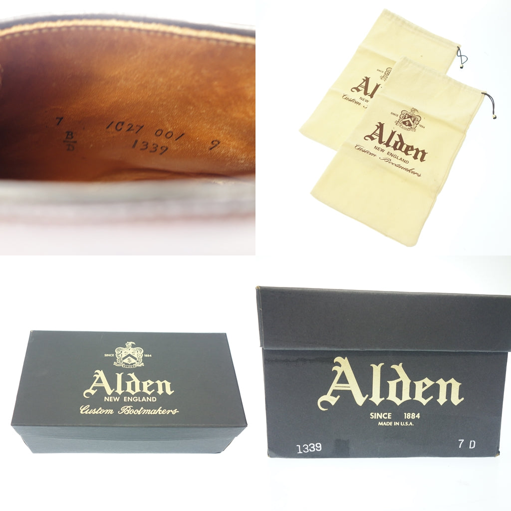 二手 ◆Alden 皮鞋 马球靴 1339 Cordovan 男士 US7 棕色 ALDEN [LA] 