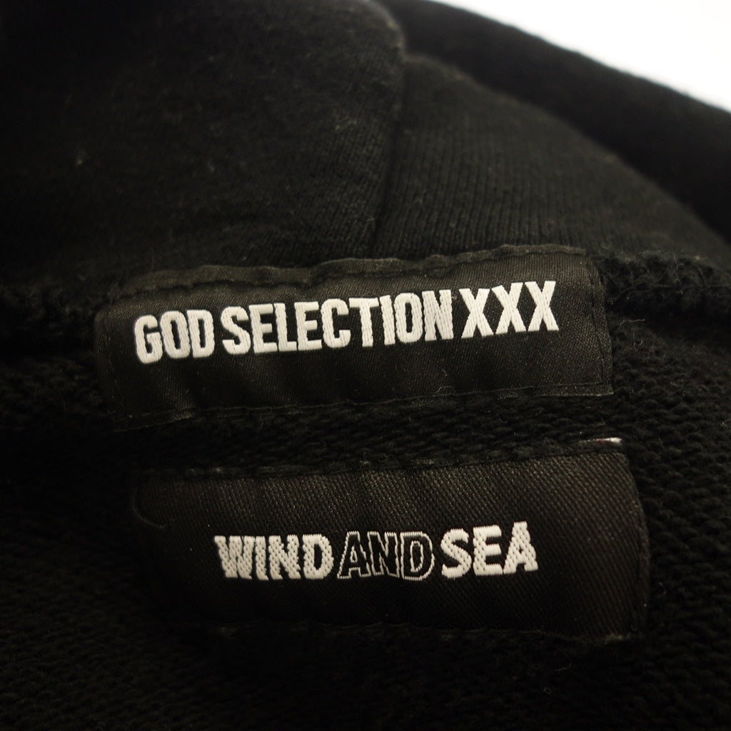 中古◆ゴッド セレクション トリプルエックス × ウィンダシー パーカー メンズ ブラック サイズS WIND AND SEA × GOD SELECTION XXX【AFB1】