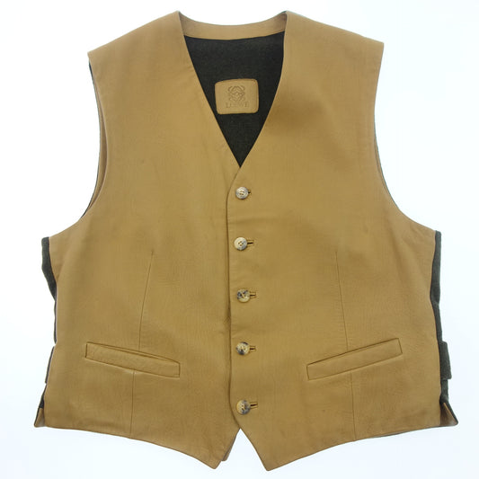 Used ◆LOEWE Leather Vest with Switch Belt Anagram Men's Brown 52 LOEWE [AFG1] 