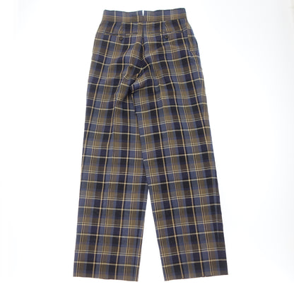 Good Condition◆Tomorrowland Pilgrim Check Pants Wool Men's Blue Size 44 TOMORROWLAND PILGRIM [AFB8] 