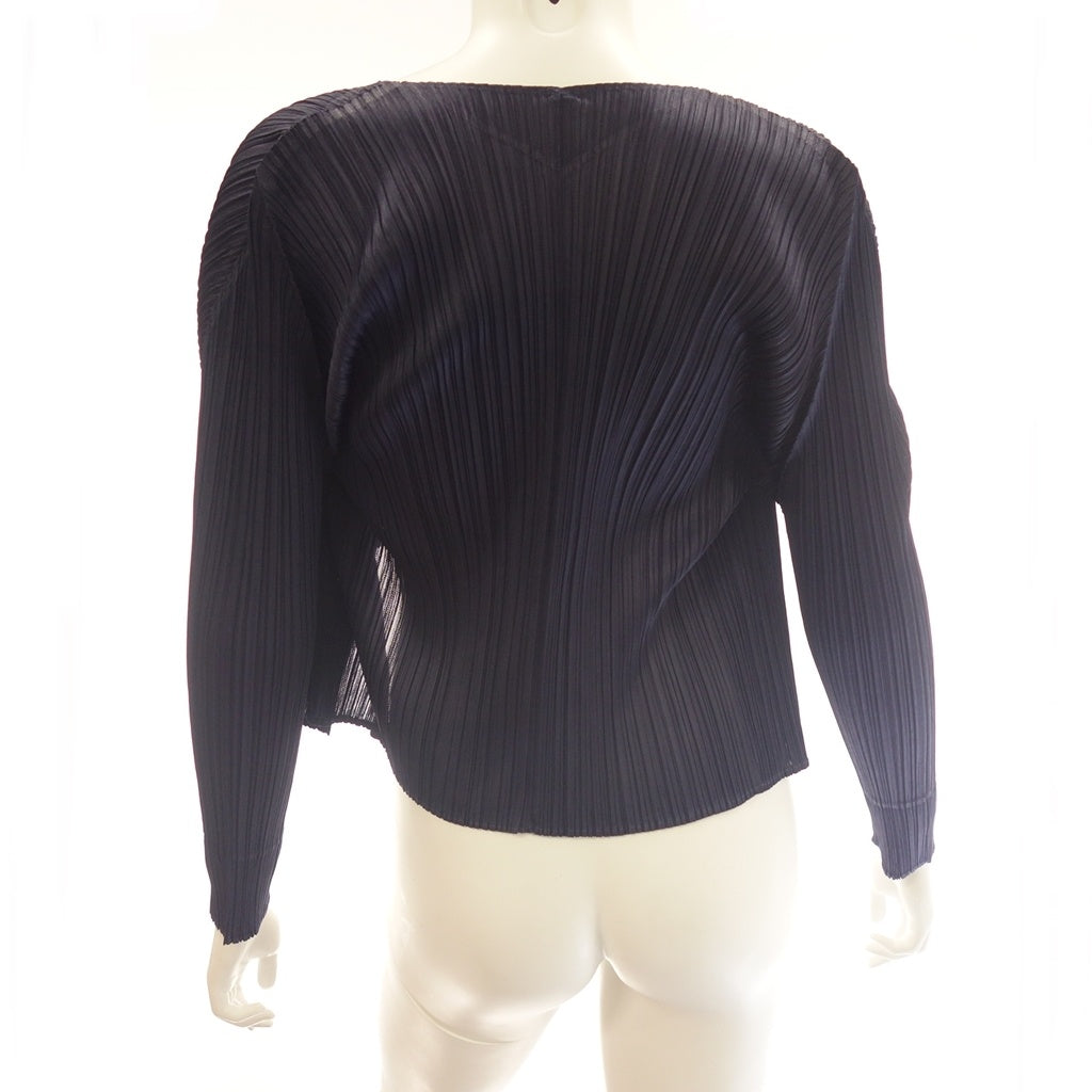 Good condition ◆ Pleats Please Issey Miyake Cardigan PP55JO905 New Colorful Basic Women's Navy Size 3 PLEATS PLEASE ISSEY MIYAKE [AFB29] 