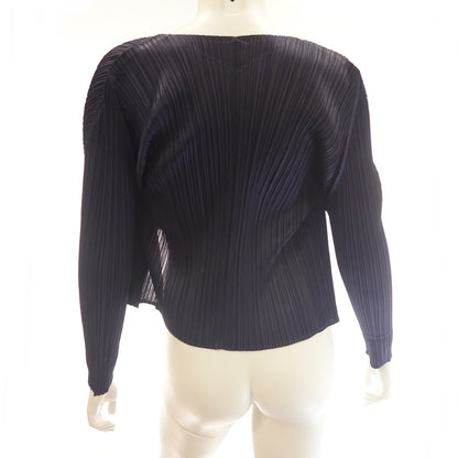 状况良好 ◆ Pleats Please Issey Miyake 开衫 PP55JO905 新款多彩基本款女式海军蓝尺码 3 PLEATS PLEASE ISSEY MIYAKE [AFB29] 