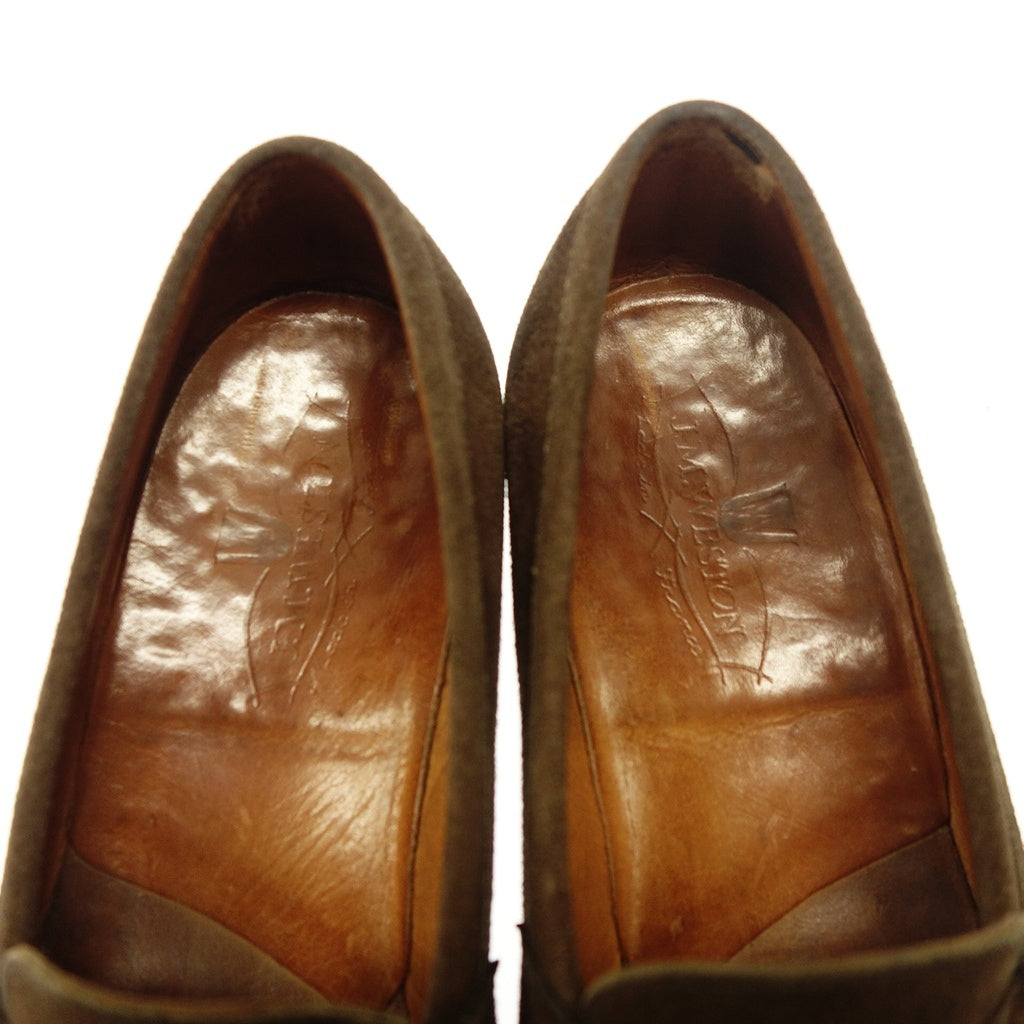 二手 ◆JM Weston 皮鞋 签名乐福鞋 180 麂皮女式 棕色 尺寸 3.5C JMWESTON [AFC34] 