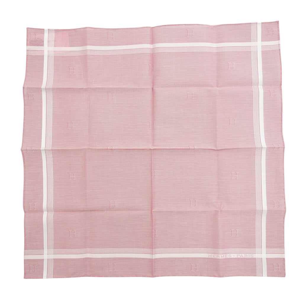 Like new◆Hermes handkerchief 100% cotton pink with box HERMES [AFI12] 