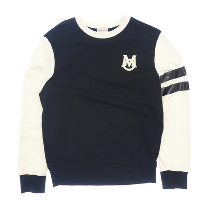 Good Condition◆Moncler Sweatshirt 2022 Crew Neck Men's Black x White Size M MONCLER [AFB29] 