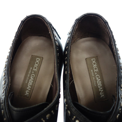 Good Condition◆Dolce &amp; Gabbana Leather Shoes Single Monk Studs Archive Men's Black Size 7.5 DOLCE &amp; GABBANA [AFC2] 