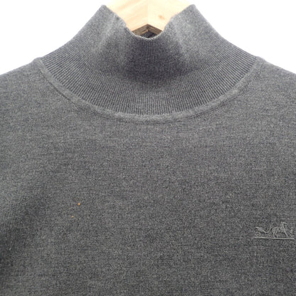 Hermes Turtle Knit Sweater Cashmere Blend Women's Gray 36 HERMES [AFB25] [Used] 