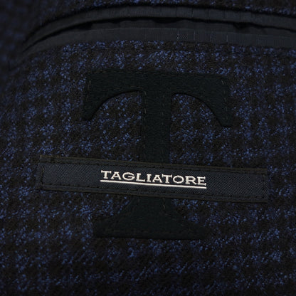 Very good condition ◆ TAGLIATORE Tailored Jacket Single Wool Check 1SGG22K Men's Size 44 Navy TAGLIATORE [AFB4] 