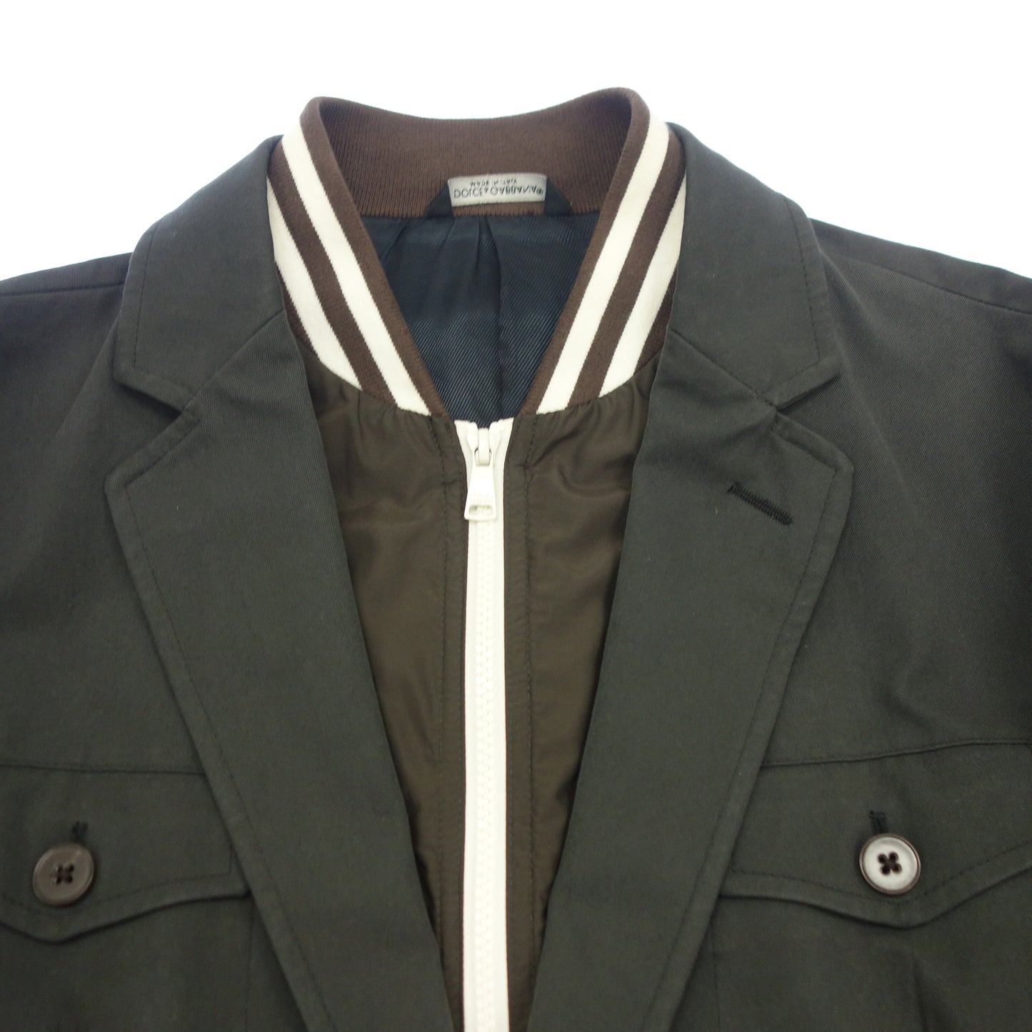 Used ◆Dolce &amp; Gabbana Docking Jacket 4 Pockets Zip Up Men's Gray Size 48 DOLCE&amp;GABBANA [AFB18] 