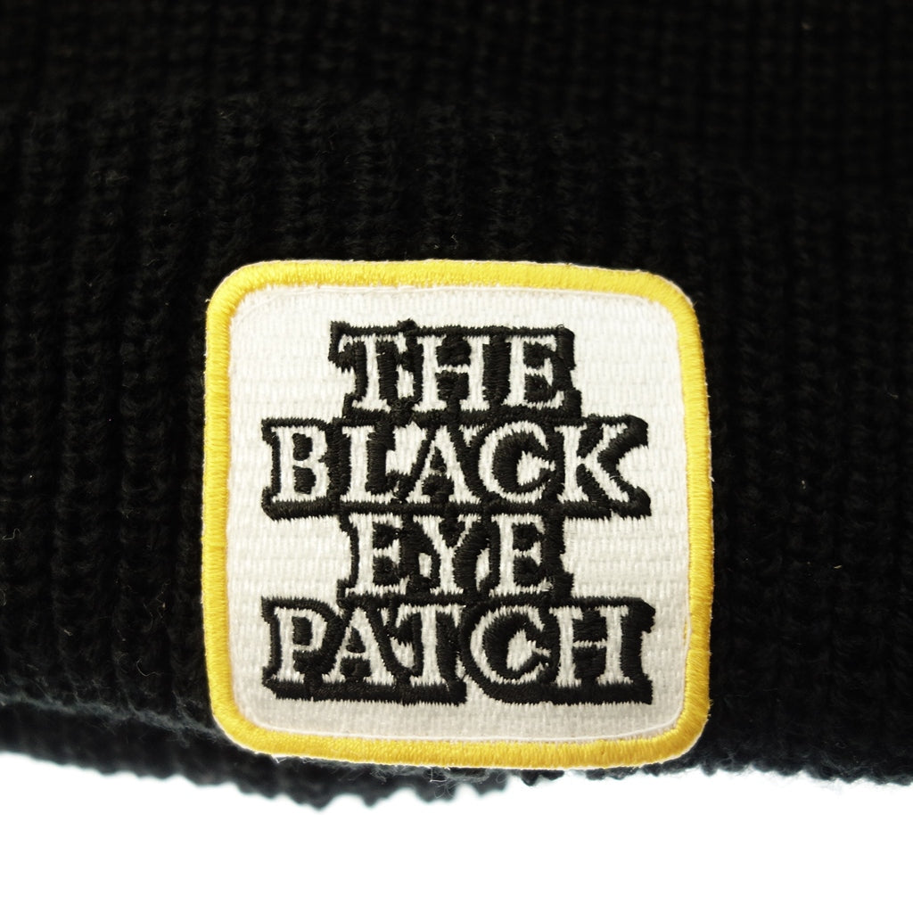 Used ◆Black eye patch knit hat logo black THE BLACK EYE PATCH [AFI20] 