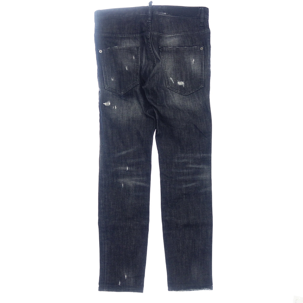 Used ◆D Squared Denim Pants Crash Repair Processed SKATER JEAN FRESH OUTOF SCOTUTS S74LB0336 Men's Black Size 44 DSQUARED2 [AFB48] 