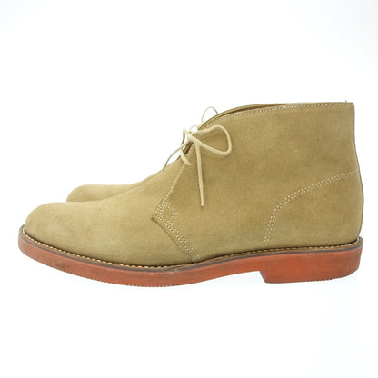 Good Condition◆Walkover Leather Shoes Chukka Boots JA17883 Suede Men's Beige Size 8.5 WALK OVER [AFC42] 