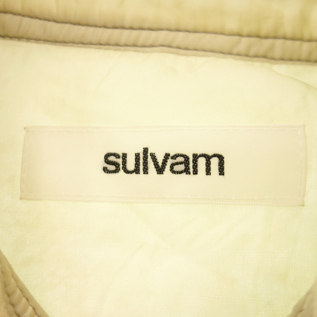 状况良好◆Sulvam 长袖衬衫超大羊毛 18AW SI-B04-010 男士 S 米色 sulvam [AFB9] 