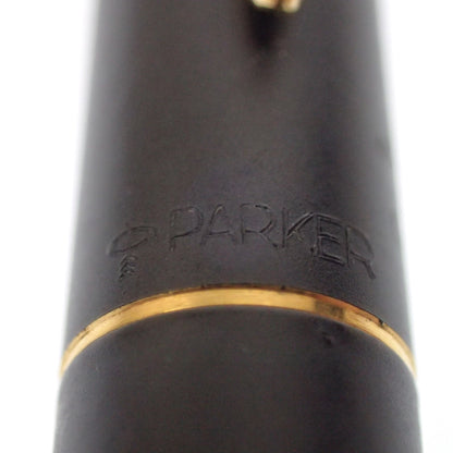 美品◆パーカー 万年筆 ペン先14K585 黒×ゴールド PARKER【AFI9】