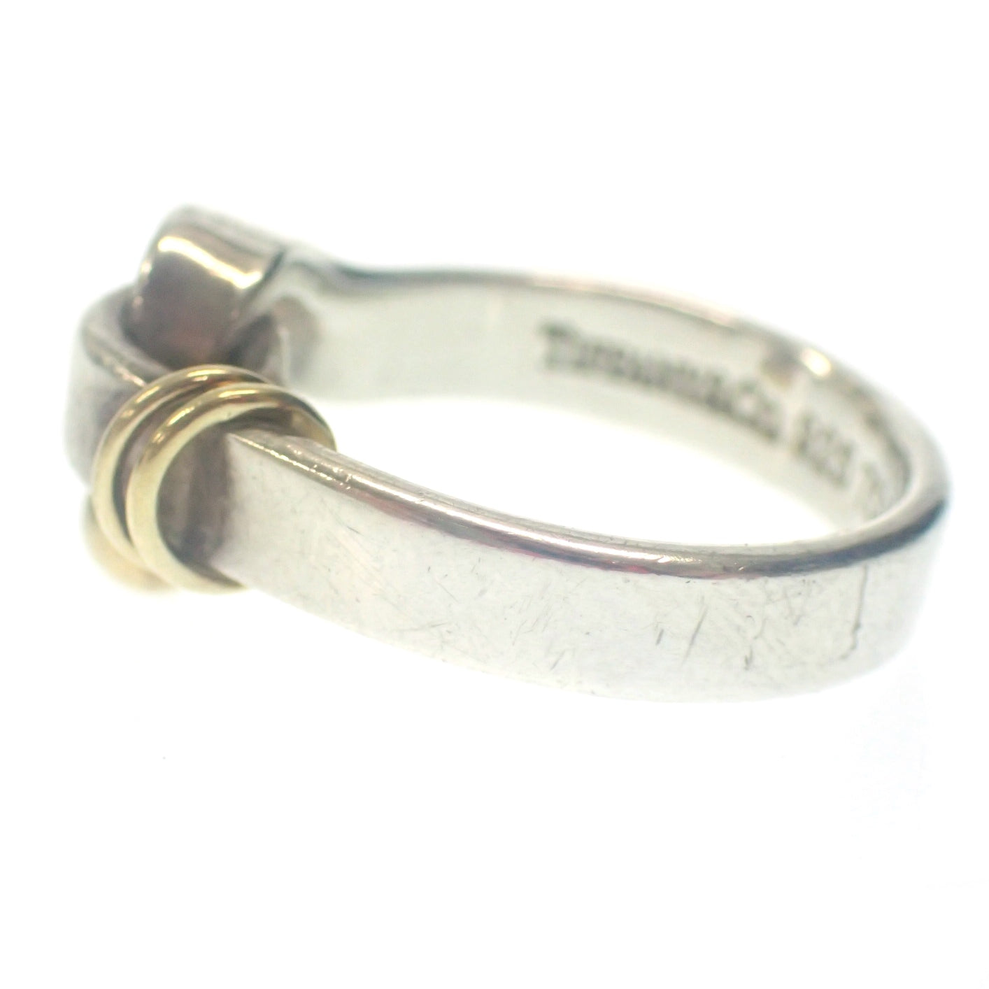 Beautiful item◆Tiffany Ring Combi Hook &amp; Eye SV925 Ag750 Silver x Gold No. 8 Tiffany &amp; Co. [LA] 