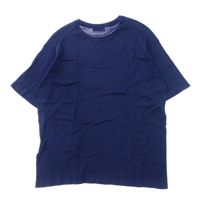 JOHN SMEDLEY T-shirt Sea Island Cotton 30G Crew Neck Men's Navy M JOHN SMEDLEY [AFB33] [Used] 