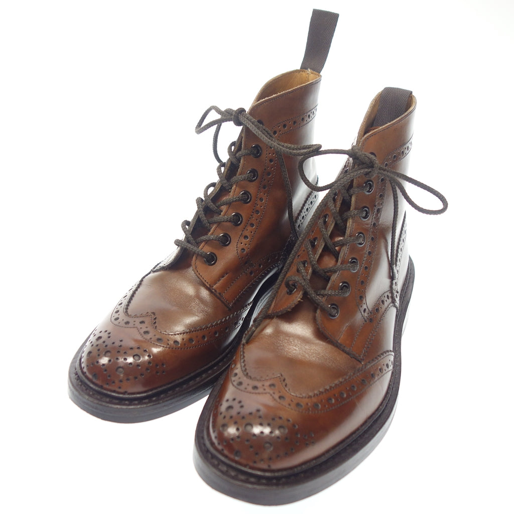 美品◆トリッカーズ レザーシューズ カントリーブーツ M5634 ストウ メンズ ブラウン サイズUK6.5 Tricker’s STOW【LA】