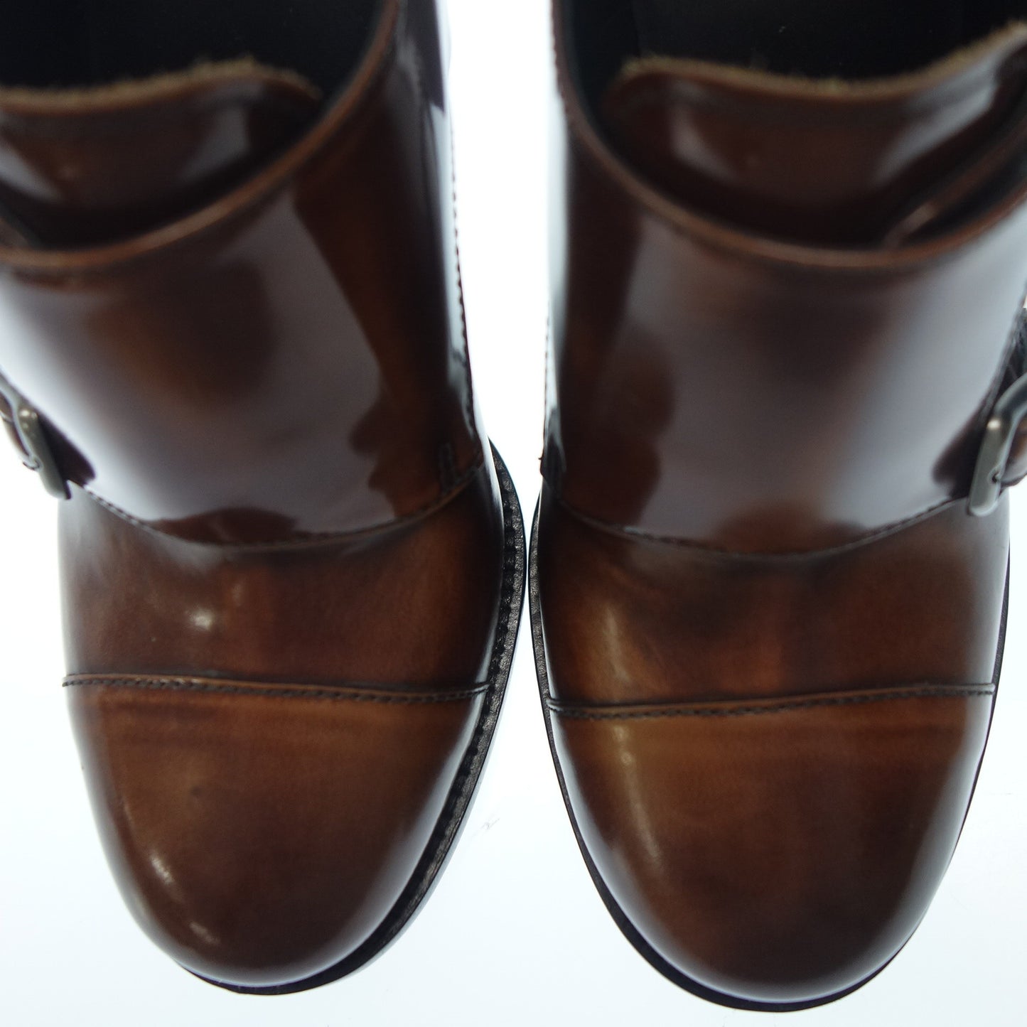 Very good condition ◆ Church's Leather Shoes Heel Double Monk Women's Brown Size 34.5 Church's [LA] 