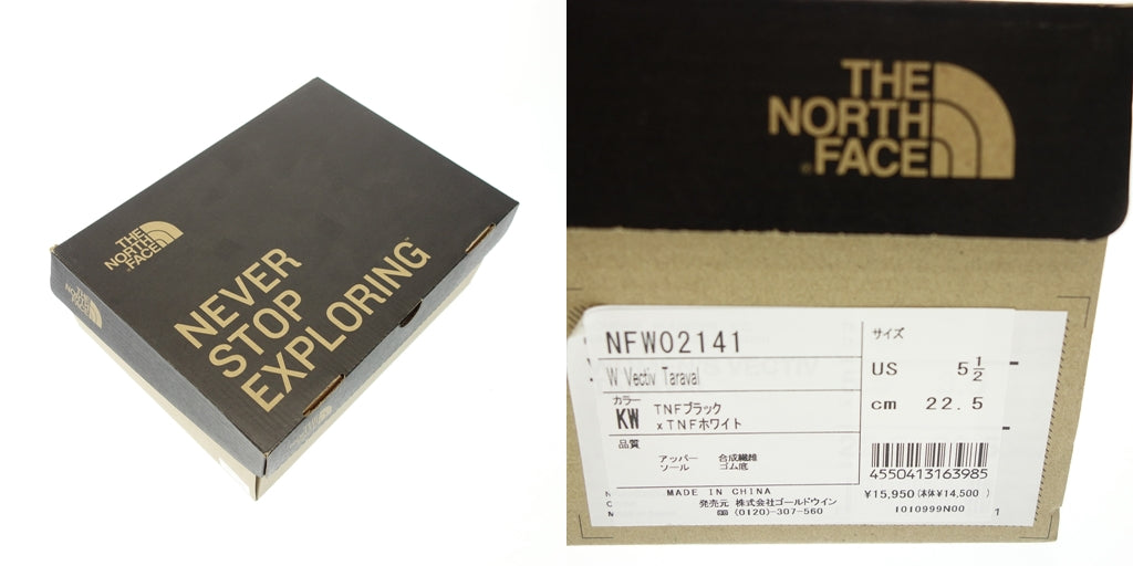 中古◆ノースフェイス スニーカー ベクティブ タラバル NFW02141 レディース 22.5 黒系 VECTIV TARAVAL THE NORTH FACE【AFD7】