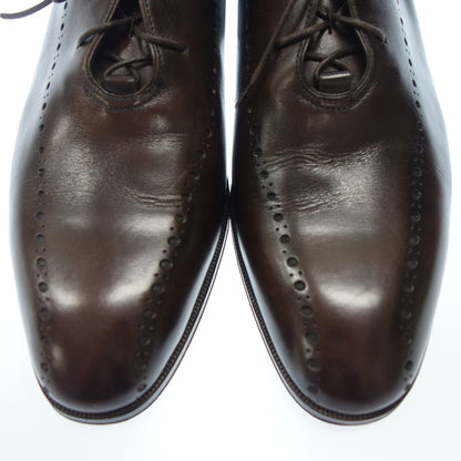 Good condition ◆ Berluti lace-up leather shoes punching plain toe men's brown size 7.5 Berluti [AFC44] 