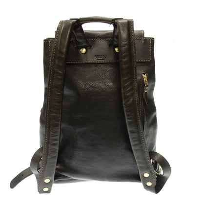 Used ◆Hertz Star Backpack Leather Backpack Black HERZ [AFE6] 