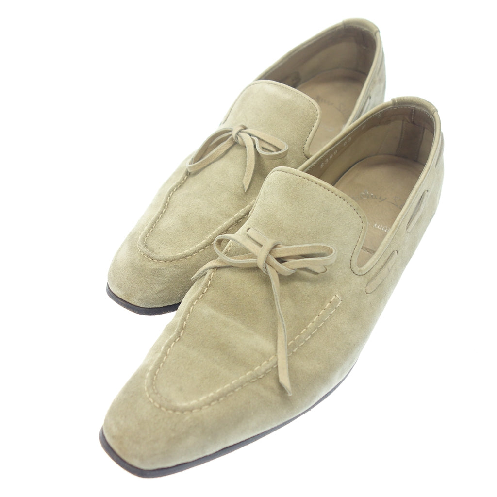 Used ◆Santoni loafer suede ribbon ladies size 5 gray SANTONI [AFD2] 