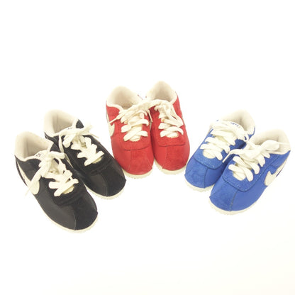 Good condition ◆ Nike sneakers BABY CORTEZ 2 red black blue NIKE 3-piece set [AFE8] 