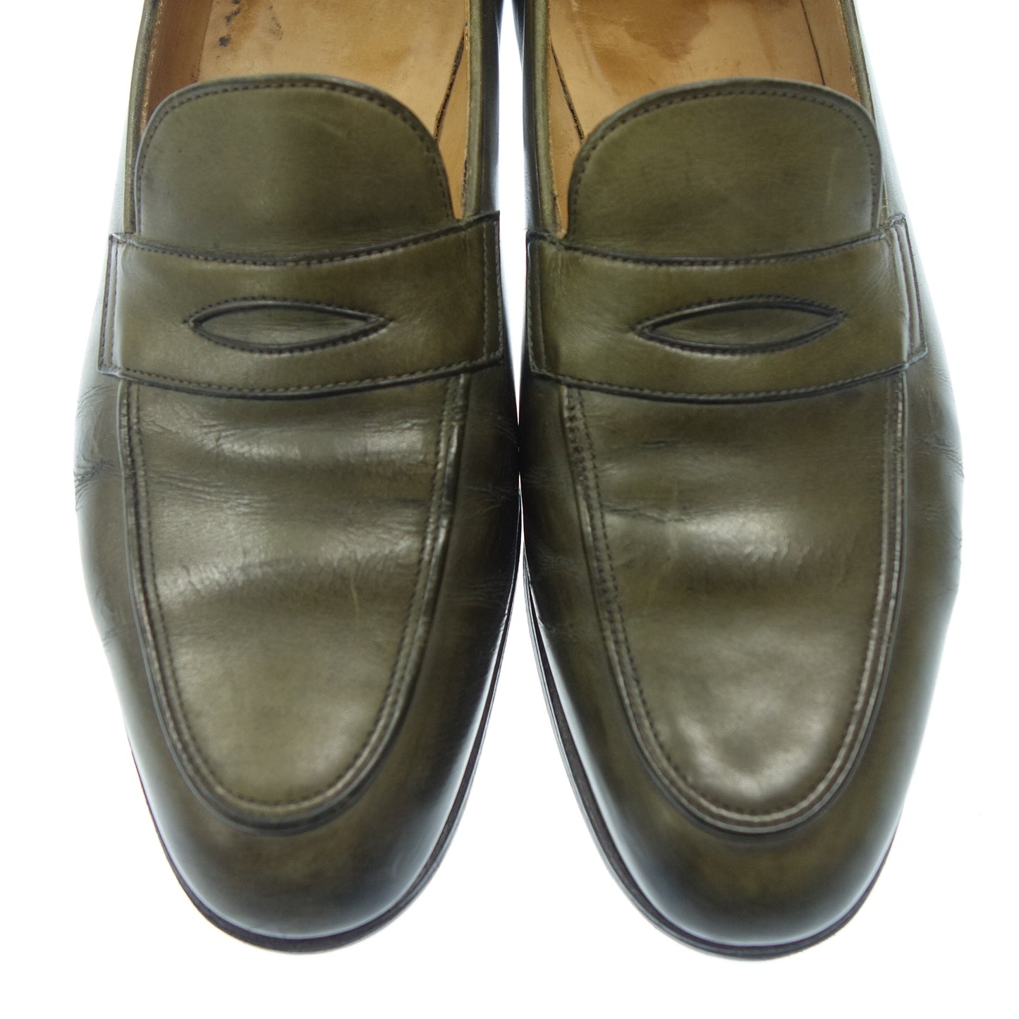 Edward Green Loafers Townsend 65 Last Men's Green UK7.5 EDWARDGREEN TOWNSEND [AFC35] [Used] 