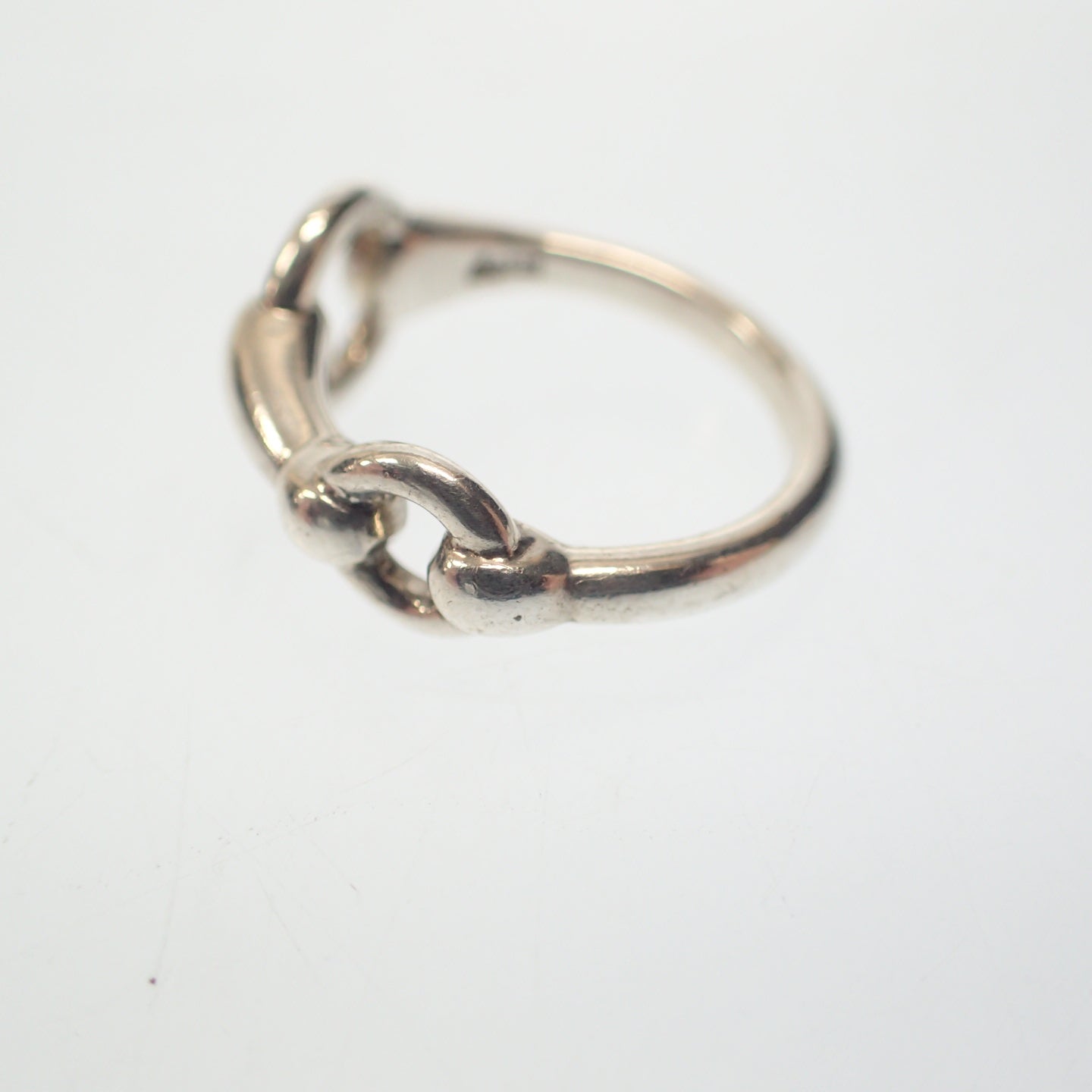 Good Condition◆Hermes Ring Horsebit Ring Ag925 Silver No. 12 HERMES [LA] 