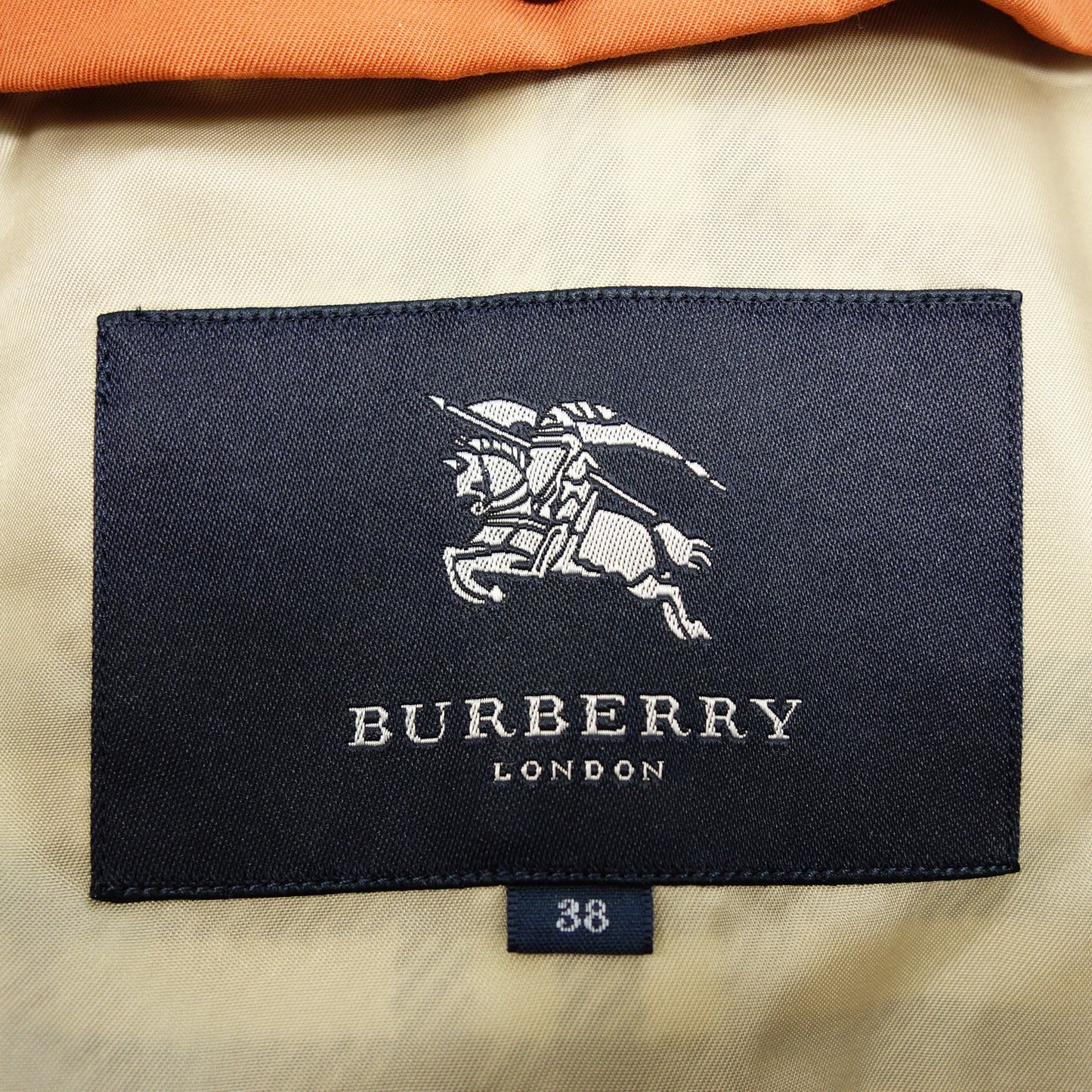 状况良好 ◆ Burberry London 风衣 橙色 带衬里 38 女士 BURBERRY LONDON [AFA3] 