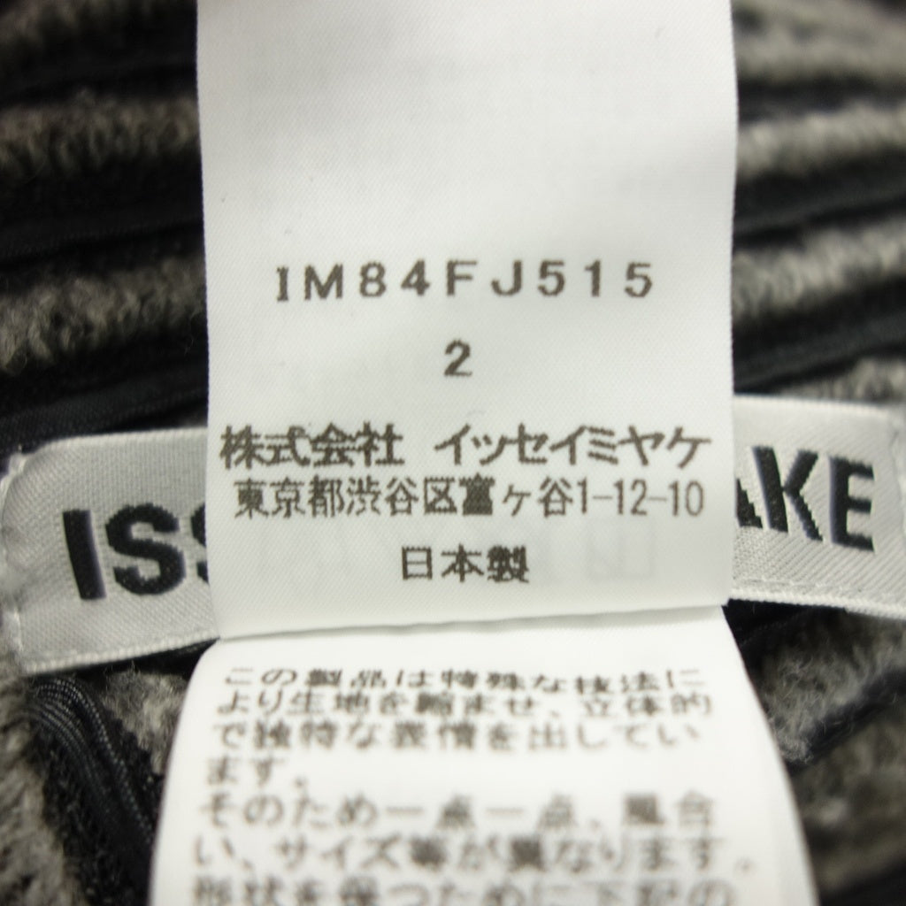 Good Condition◆Issey Miyake Tunic IM84FJ515 High Neck Knit Women's Gray Size 2 ISSEY MIYAKE [AFB33] 