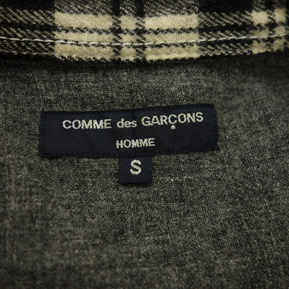 Good condition ◆ COMME des GARCONS HOMME shirt switching check shirt HH-B050 Men's black x gray size S COMME des GARCONS HOMME [AFB36] 