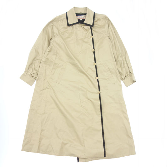 Used ◆ Yves Saint Laurent coat long M size ladies bicolor beige Yves Saint Laurent [AFB38] 