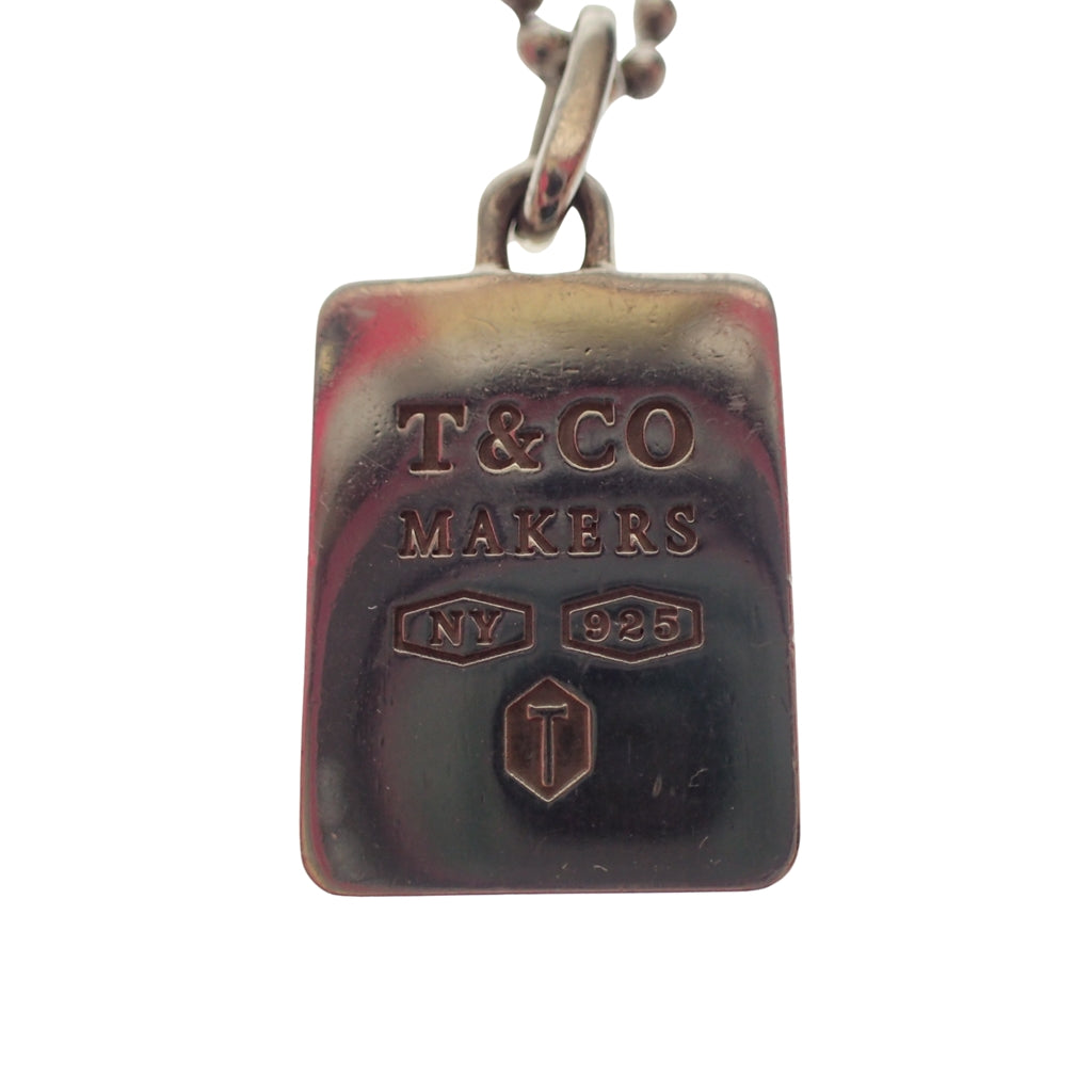 Used Tiffany Necklace Makers TOKYO Limited Silver Square Type 16.6g TIFFANY &amp; Co. [AFI12] 