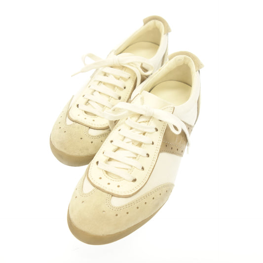 Used ◆ Christian Dior Sports Sneakers VNC73508 Canvas Leather Ladies White &amp; Beige 36.5 Christian Dior [AFD1] 