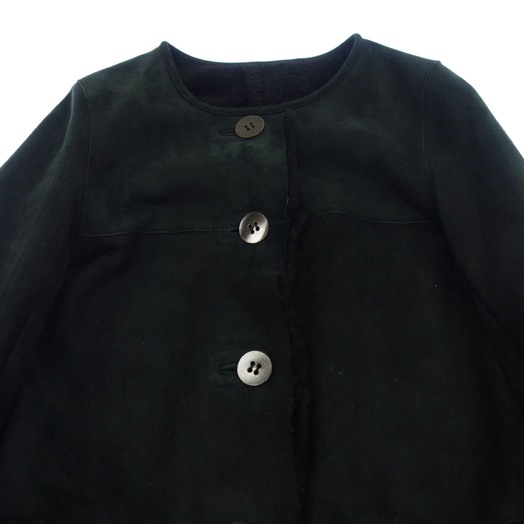 Good condition ◆Genevieve Coat Real Sheepskin Coat Women's Green 1 JENEVIEVE [AFA15] 