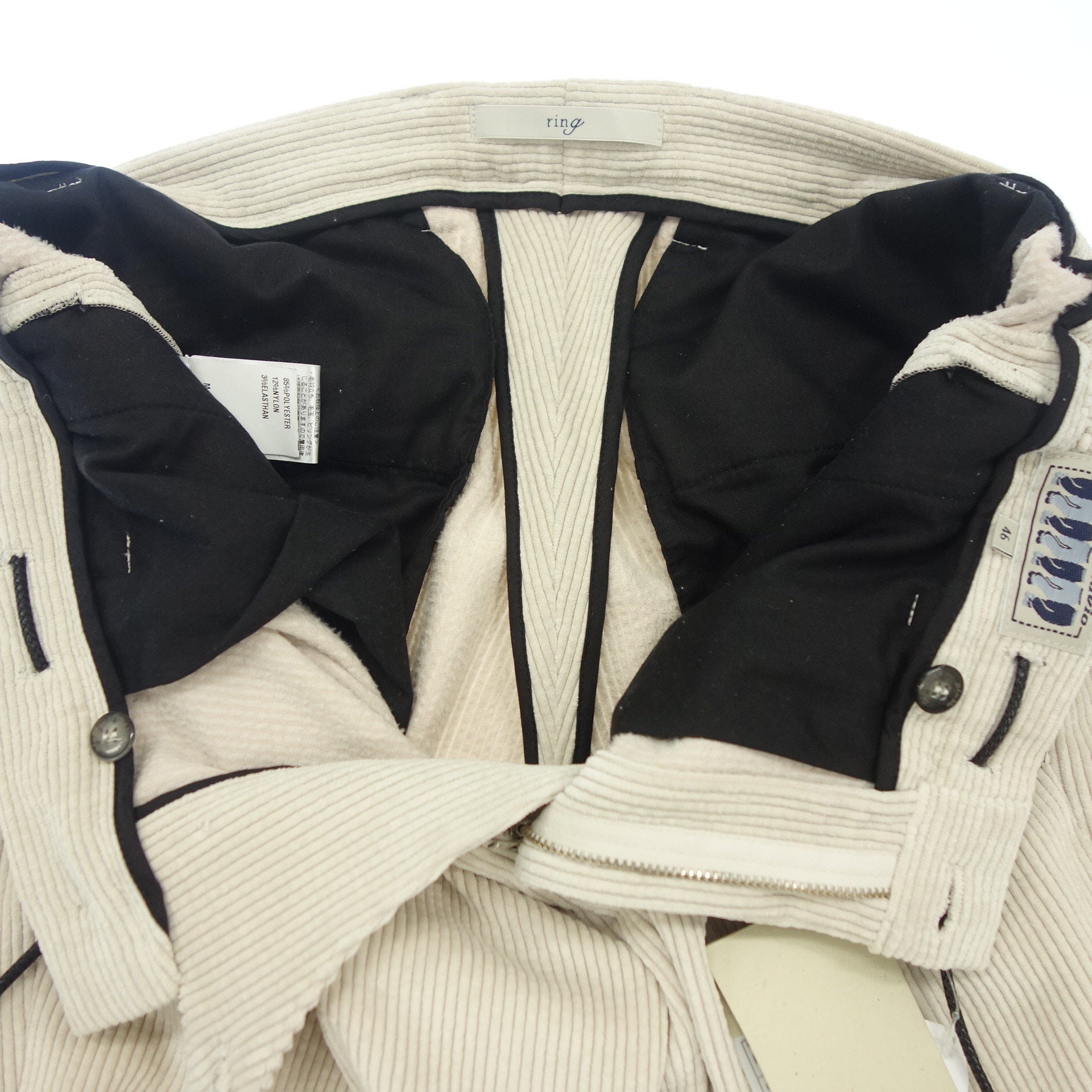 Jabs ARCHIVIO slacks Masaccio corduroy polyester men's off-white 46 giab's  ARCHIVIO MASACCIO [AFB49] [Used]