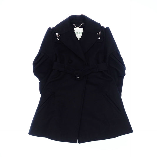 KENZO Sailor Coat Back Logo Embroidery Wool &amp; Cashmere Women's 36 Black KENZO [AFB34] [Used] 