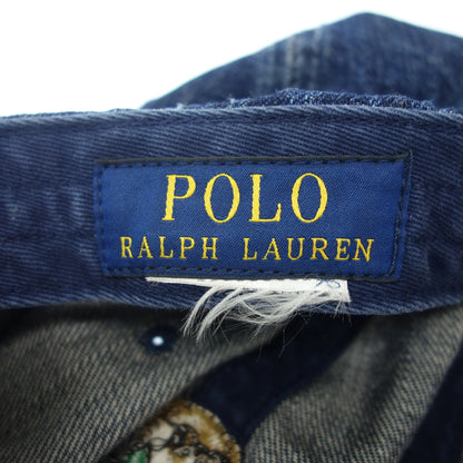 ポロラルフローレン キャップ デニム ベア刺繍 インディゴ POLO RALPH LAUREN【AFI22】【中古】