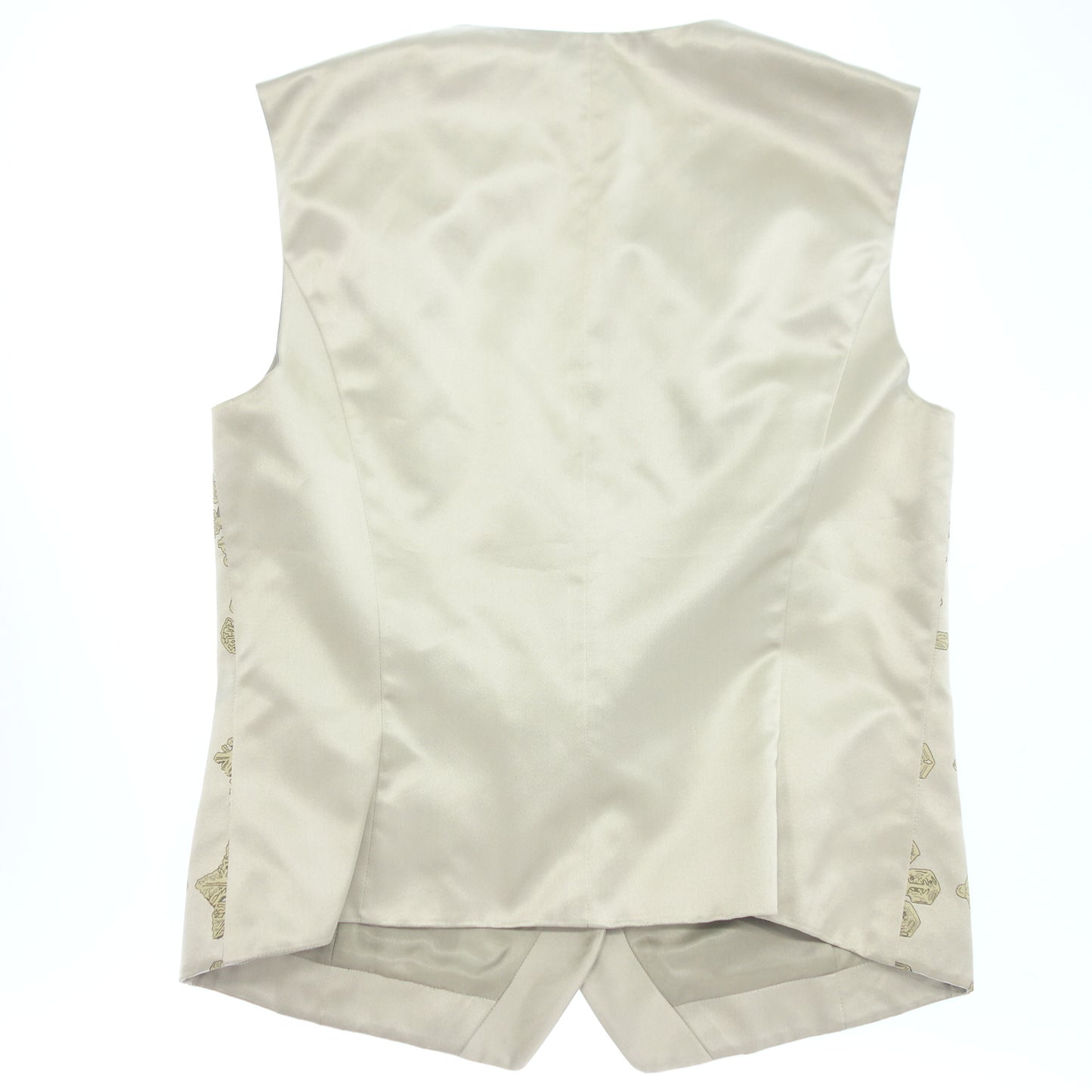 Used ◆Hermes Vest Sleeveless Margiela Period Silk Crystal Pattern Silver Size 38 Ladies HERMES [AFB28] 