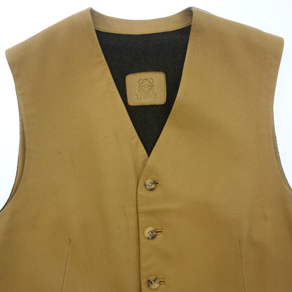 Used ◆LOEWE Leather Vest with Switch Belt Anagram Men's Brown 52 LOEWE [AFG1] 