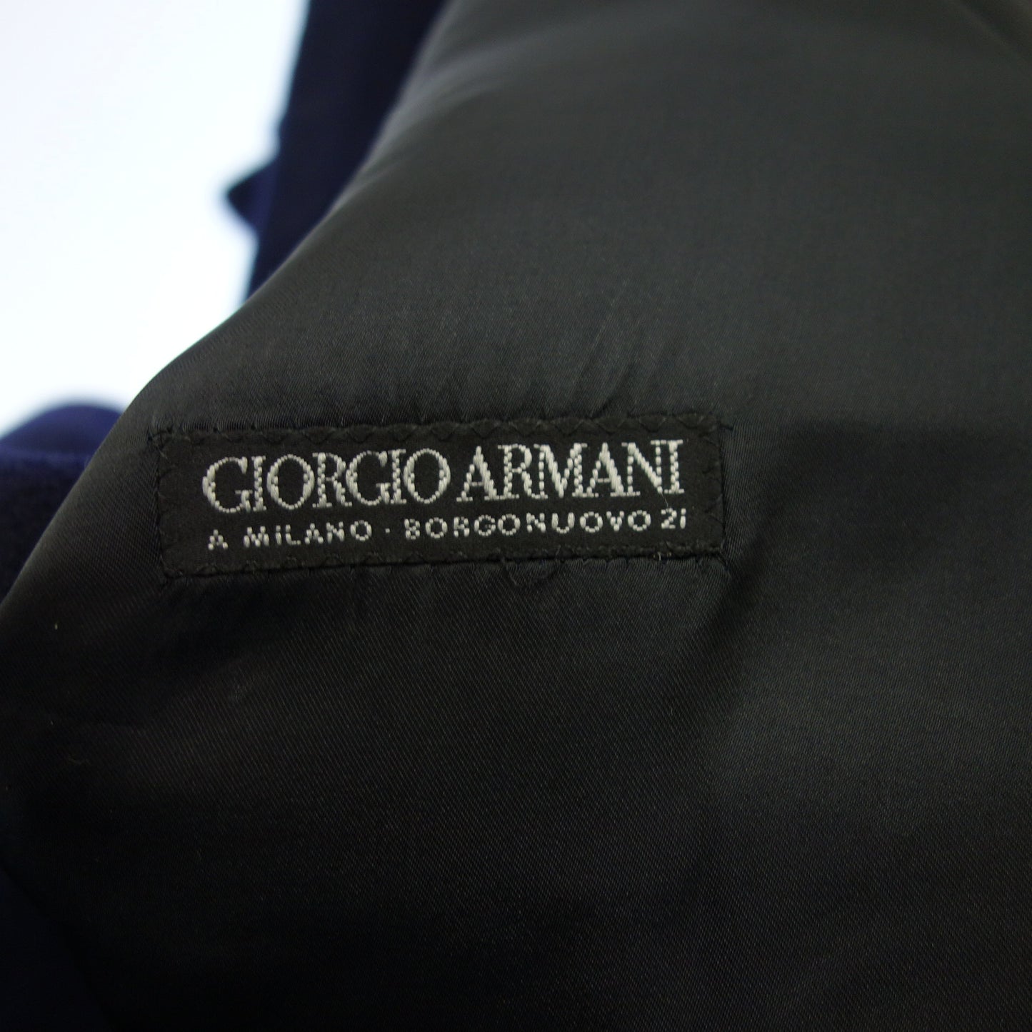 Used ◆Giorgio Armani Chester long coat cashmere blend men's navy 46 GIORGIO ARMANI [AFA23] 