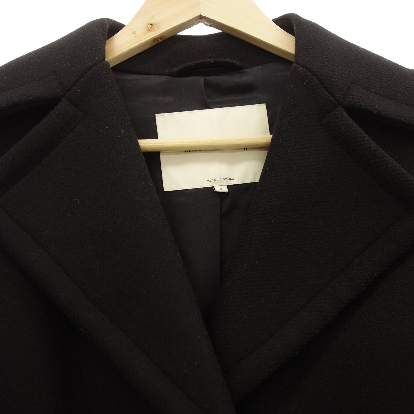 Used Mackintosh Melton Coat Size 8 Made in England Women's Black MACKINTOSH [AFA20] 