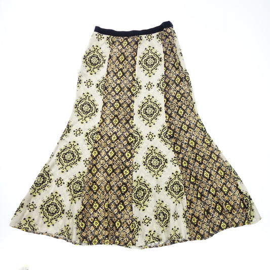 Dries Van Noten Long Skirt Silk Allover Pattern Ladies 36 Multicolor DRIES VAN NOTEN [AFB29] [Used] 