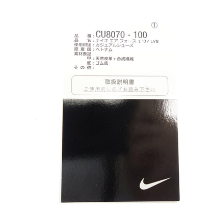 状况非常好 ◆ 耐克运动鞋 Air Force 1 07 LV8 Roswell Ragans 白色 Flash Amario CU8070-100 男式 27.5 厘米 NIKE AIR FORCE 1 [AFD12] 