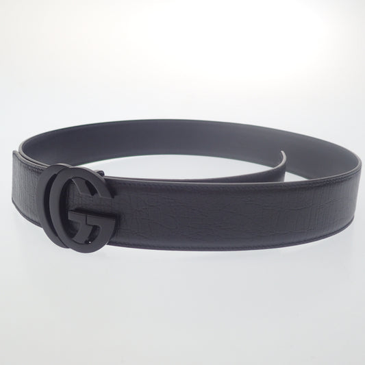 Gucci leather belt GG Marmont interlocking black 74053 212956 85 34 GUCCI [AFI18] [Used]