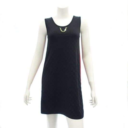 Used ◆Louis Vuitton Dress Bicolor Monogram Embossed RW221B OJ6 FMKD83 Ladies Black Size XS LOUIS VUITTON [AFB15] 