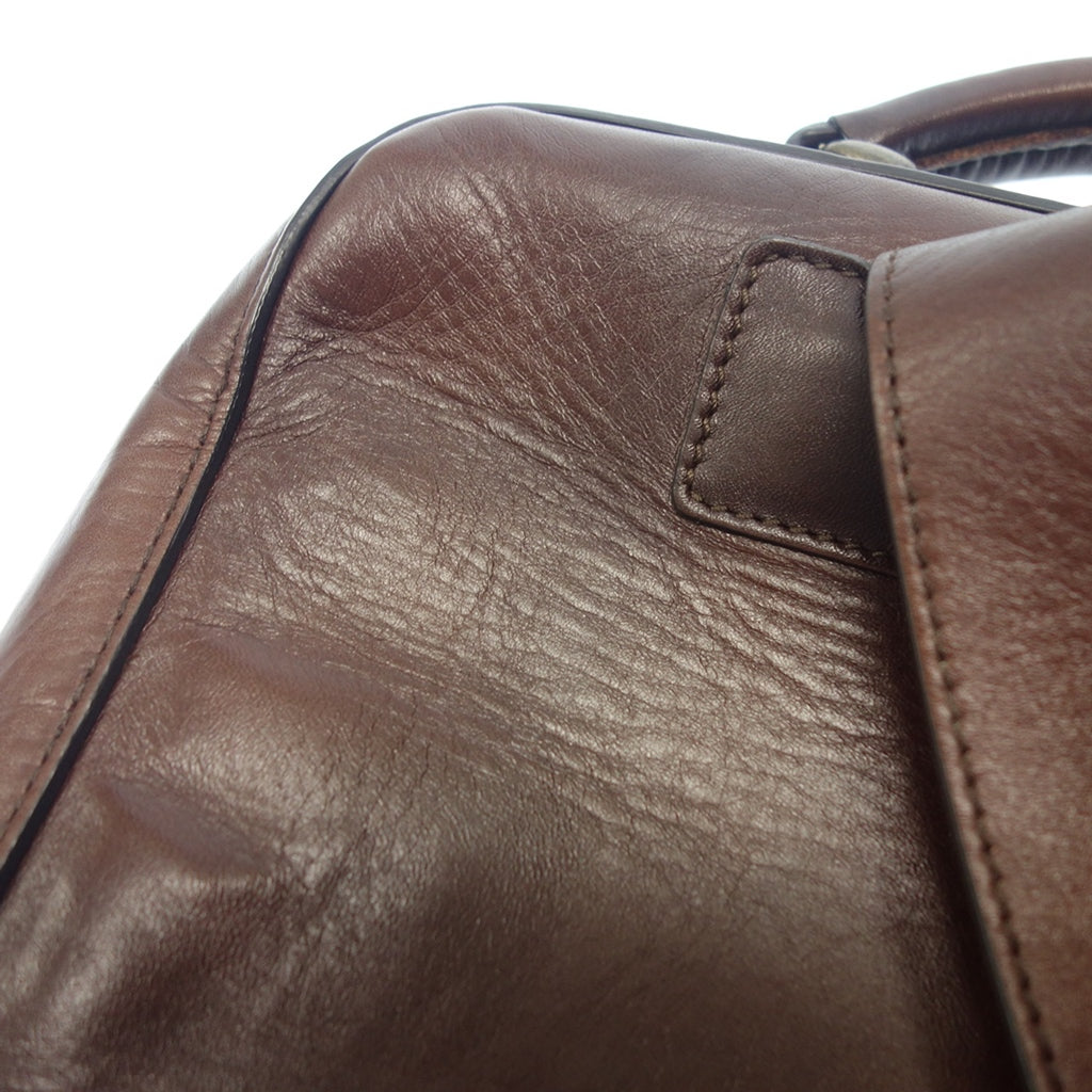 Good condition ◆Motherhouse Leather Backpack Rucksack Antique Square Brown MOTHERHOUSE [AFE9] 