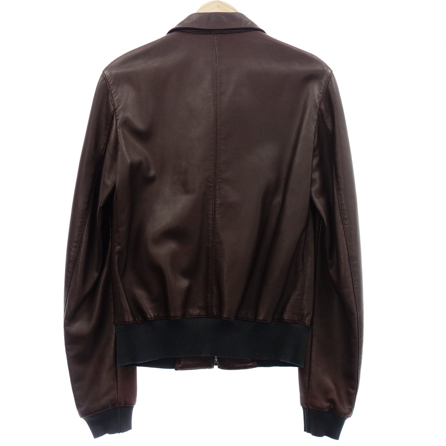 Dolce &amp; Gabbana Leather Jacket Blouson Zip Up Men's Brown 48 DOLCE&amp;GABBANA [AFG1] [Used] 